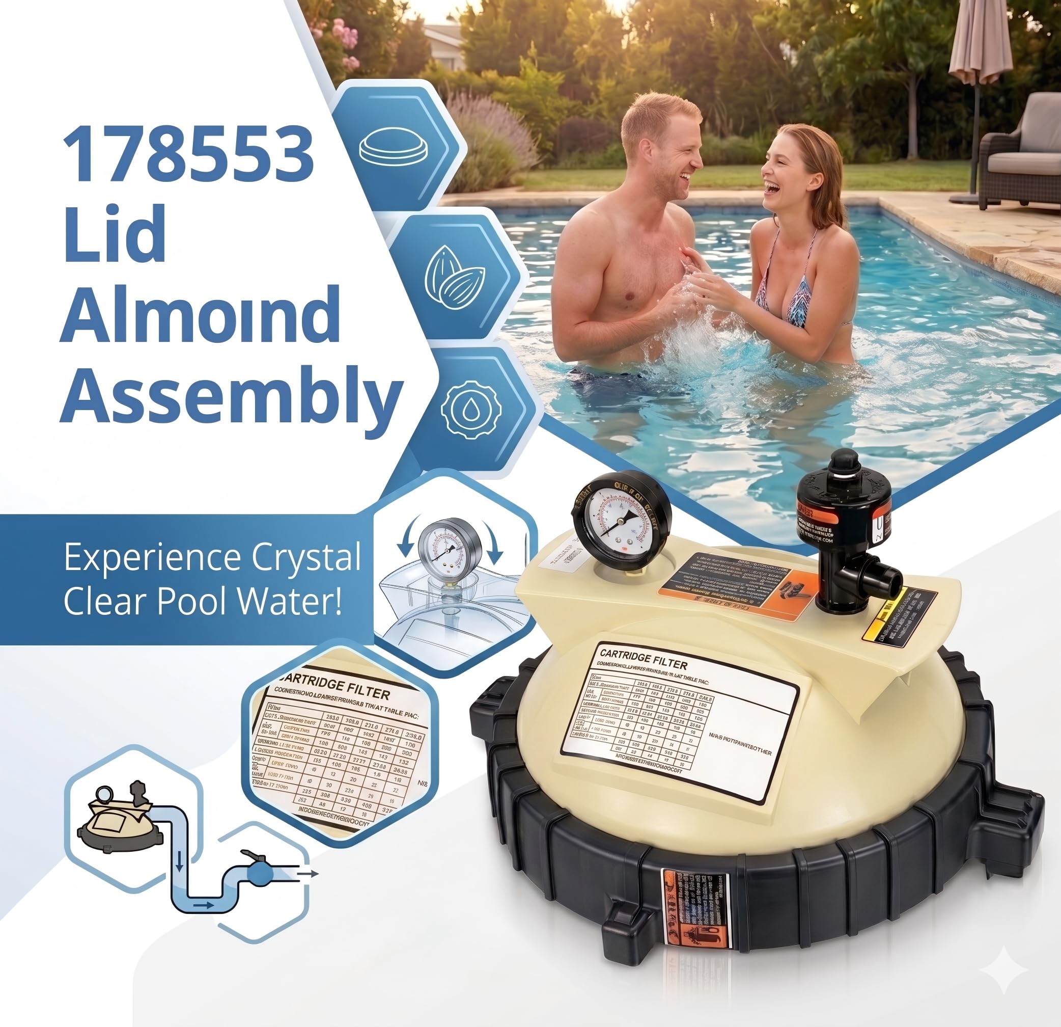 LOTMOVE tapa instalada en piscina demostrando funcionamiento confiable