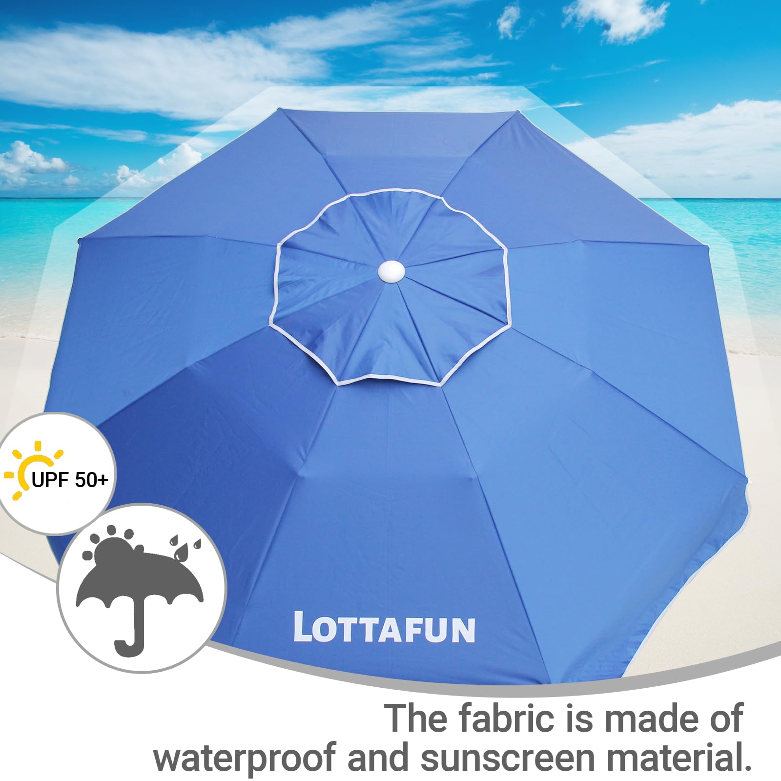 LOTTAFUN ventilación superior y sensor visibles para menor resistencia al viento