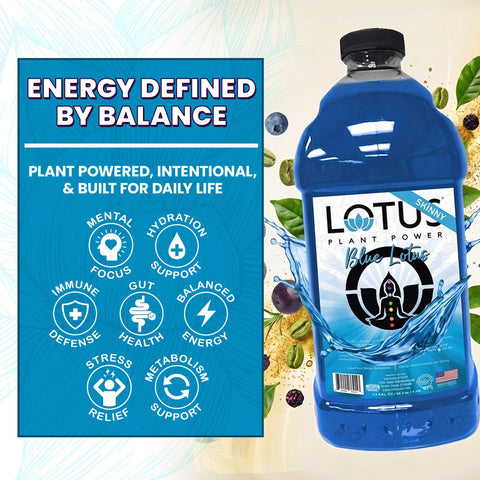 Lotus Plant Power rótulo con lista PP7 y enfoque en ingredientes vegetales