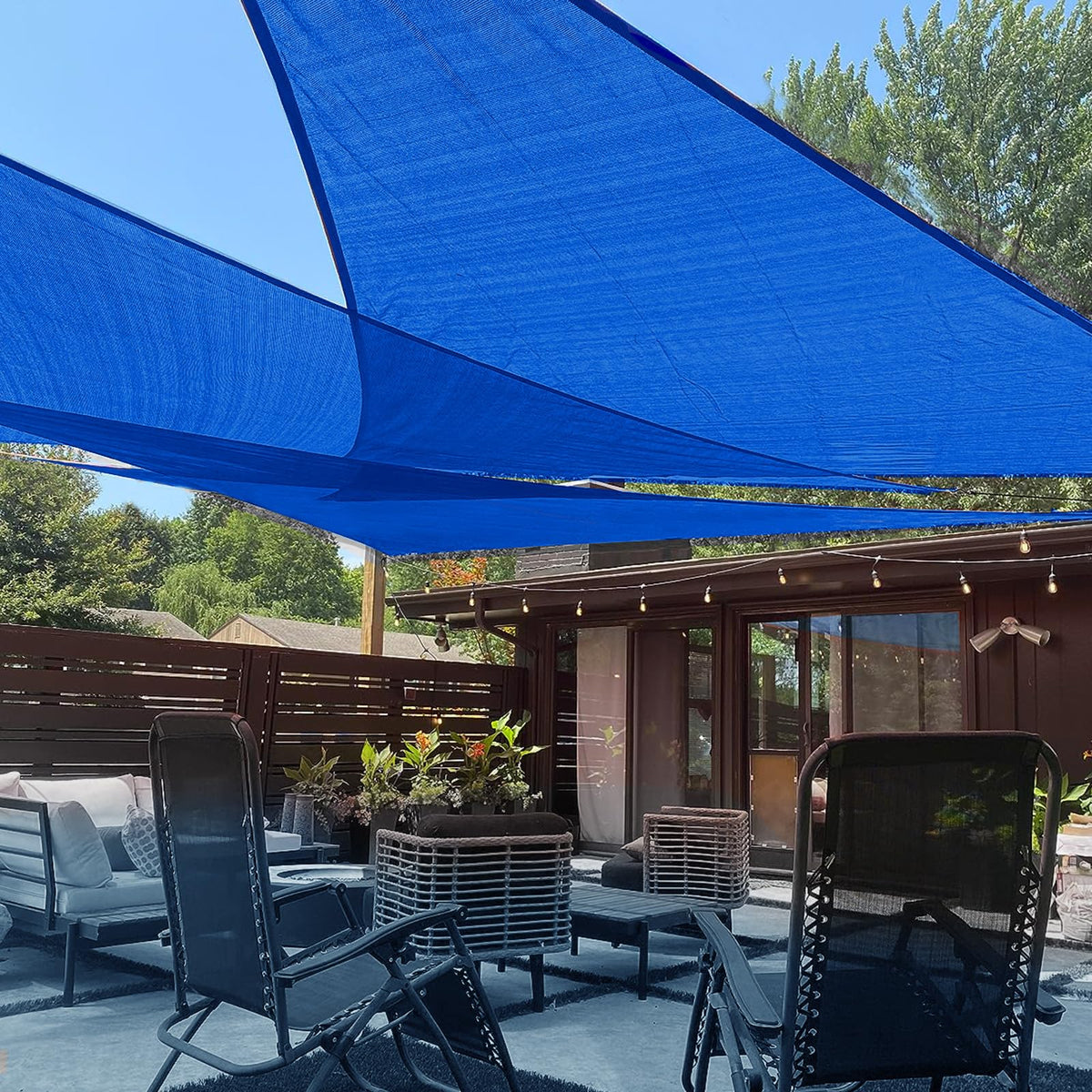 LOVE STORY vista frontal del paño azul mostrando diseño y tamaño útil