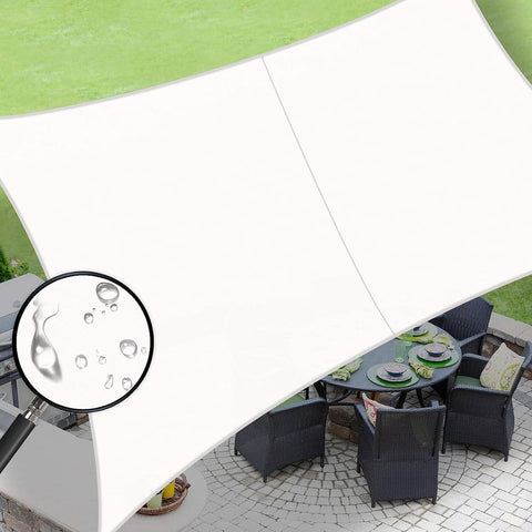 LOVE STORY vista frontal del toldo vela blanco para sombra elegante