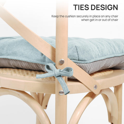 Love's cabin cojín colocado en silla de comedor mejora ergonomía