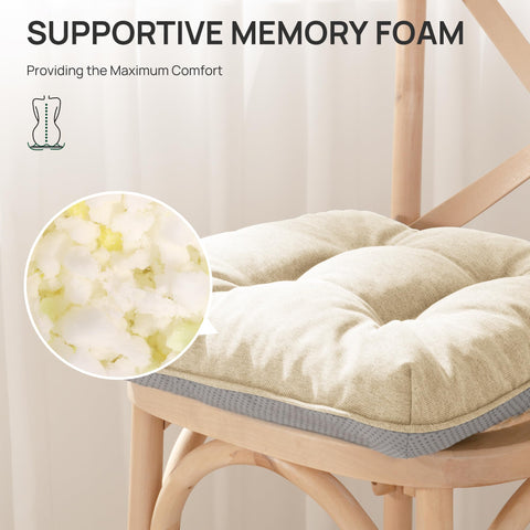 Love's cabin cojín en silla de comedor ofreciendo soporte ergonómico