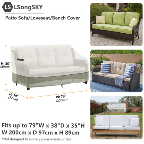 LSongSKY funda puesta en terraza estilizada protege muebles exteriores