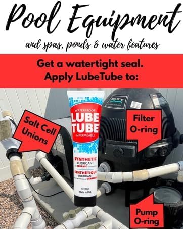 LubeTube aplicado en tapa de filtro de piscina, evita fugas