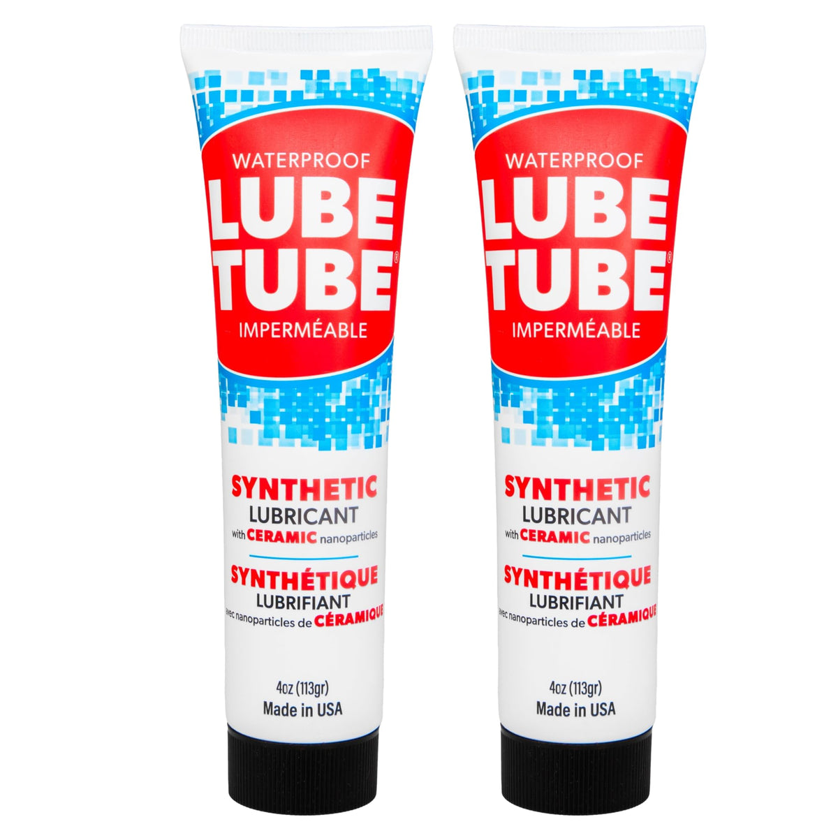 LubeTube envase frontal mostrando etiqueta y tamaño, confianza profesional
