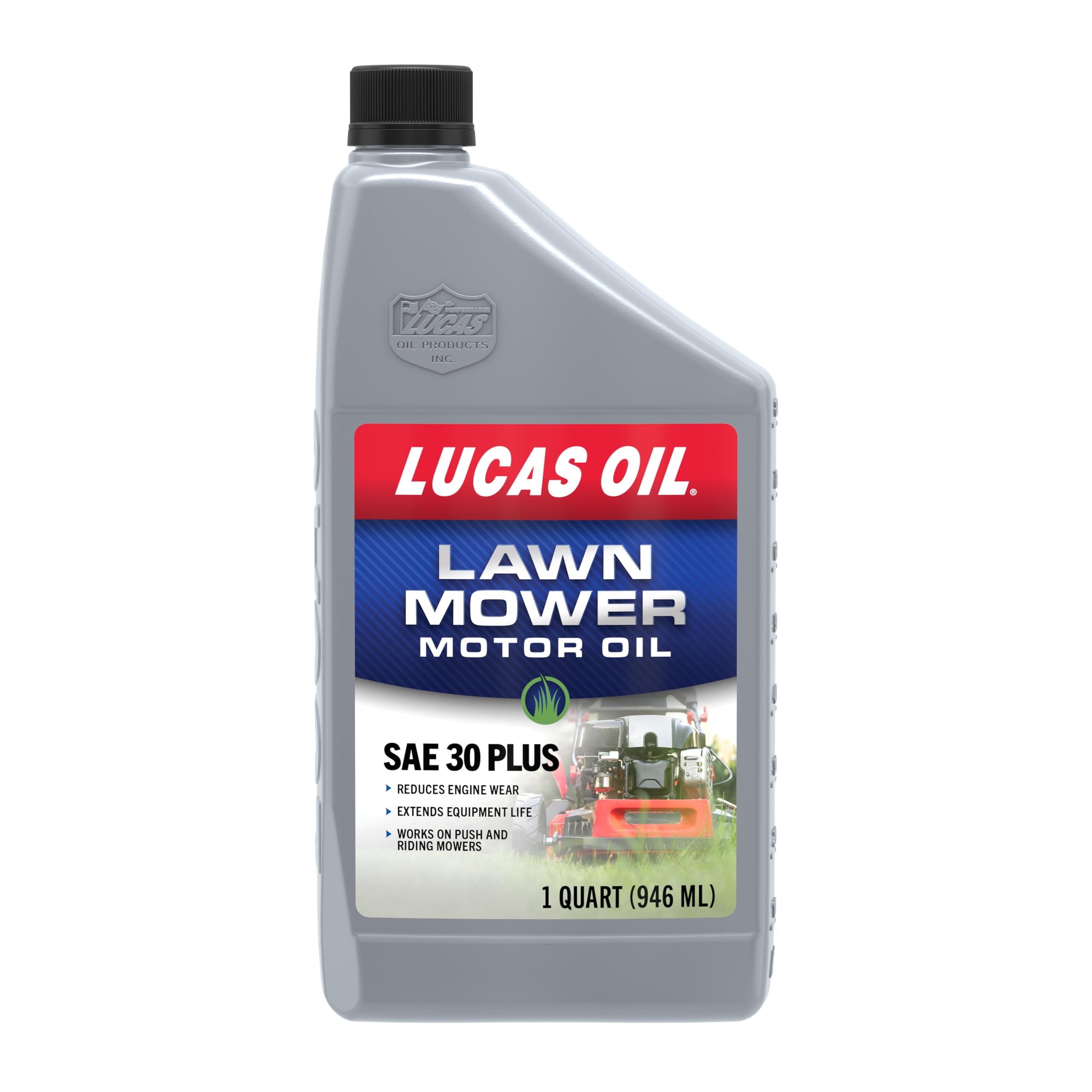 Lucas Oil envase frontal mostrando etiqueta y beneficios de protección