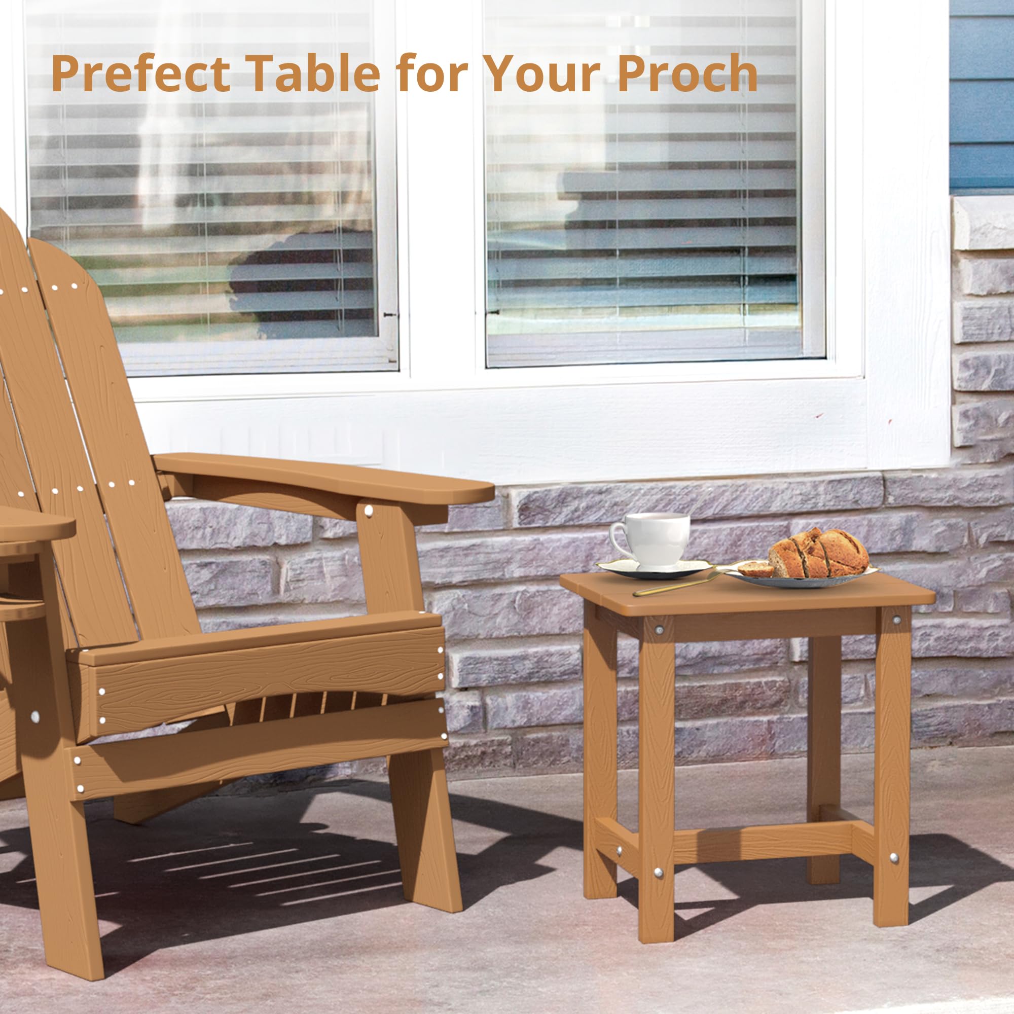 LUE BONA comparación de tamaño con una silla Adirondack, proporción ideal