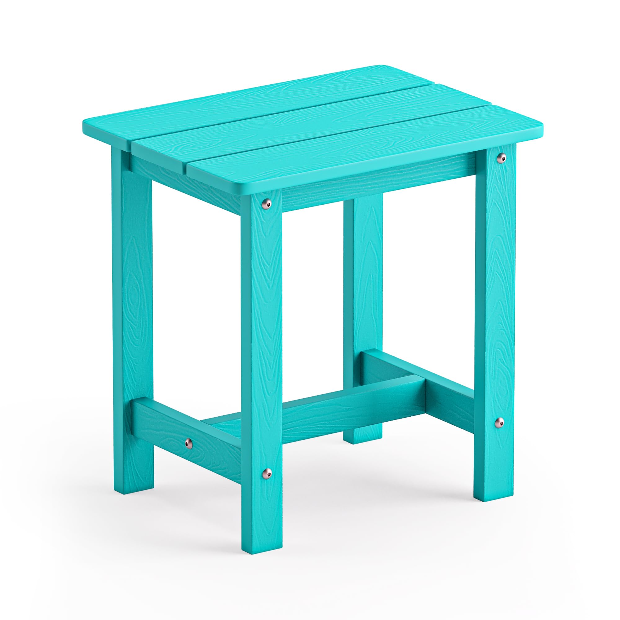 LUE BONA vista frontal de la mesa Aruba Blue, resistente y decorativa