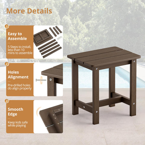 LUE BONA mesa junto a piscina ideal para exteriores resistentes