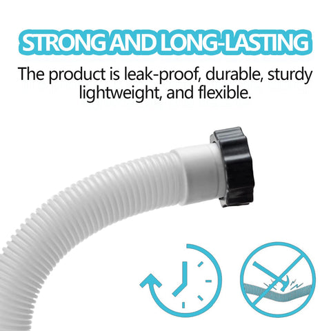 Lukdin detalle corrugado de la manguera mostrando flexibilidad y resistencia