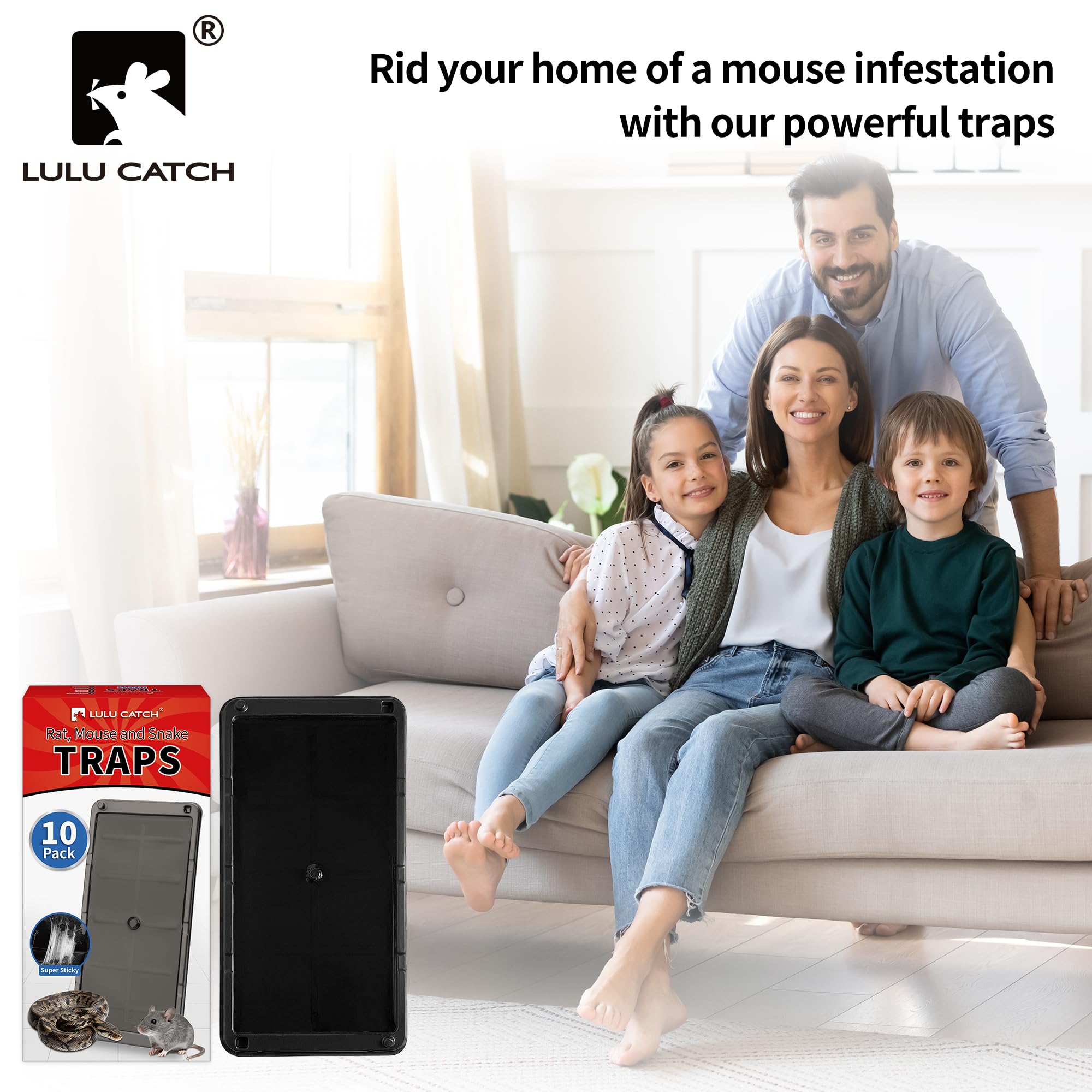 LULUCATCH trampas instaladas en cocina protegiendo áreas de paso