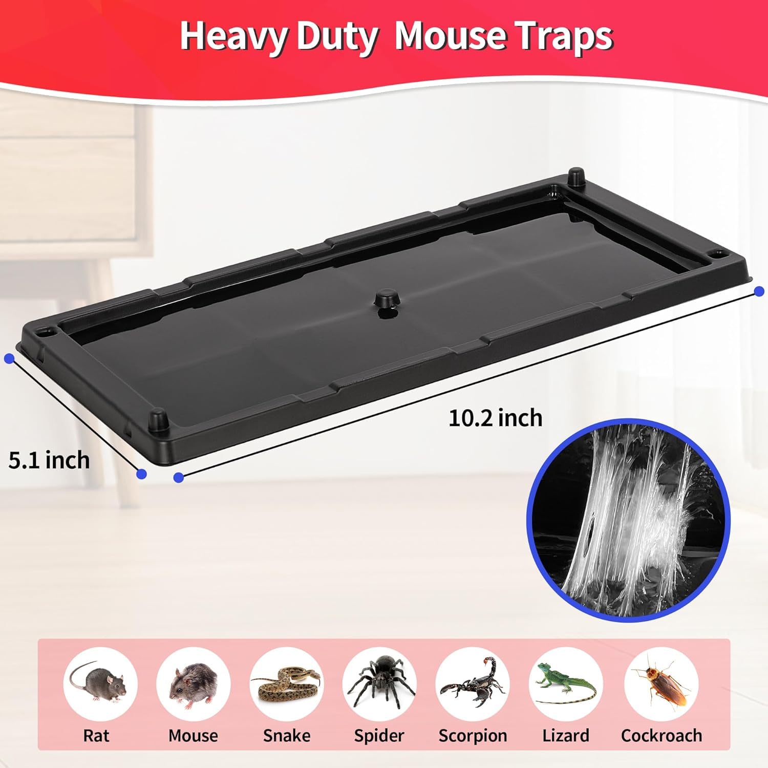 LULUCATCH detalle del adhesivo superpegajoso para máxima captura eficaz