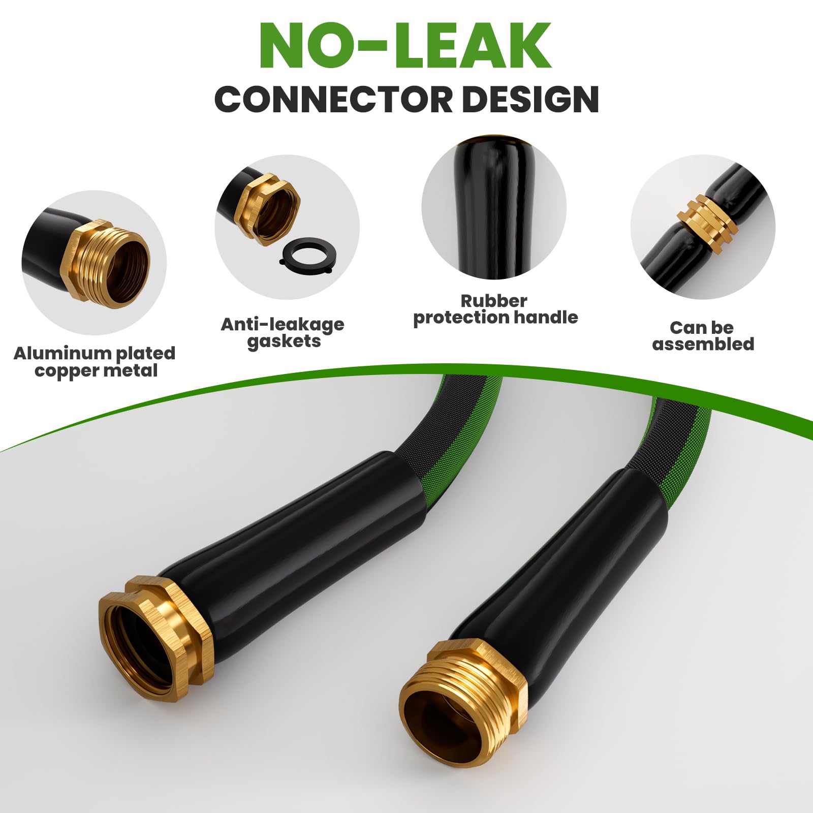 lumomo primer plano del conector resistente que previene fugas