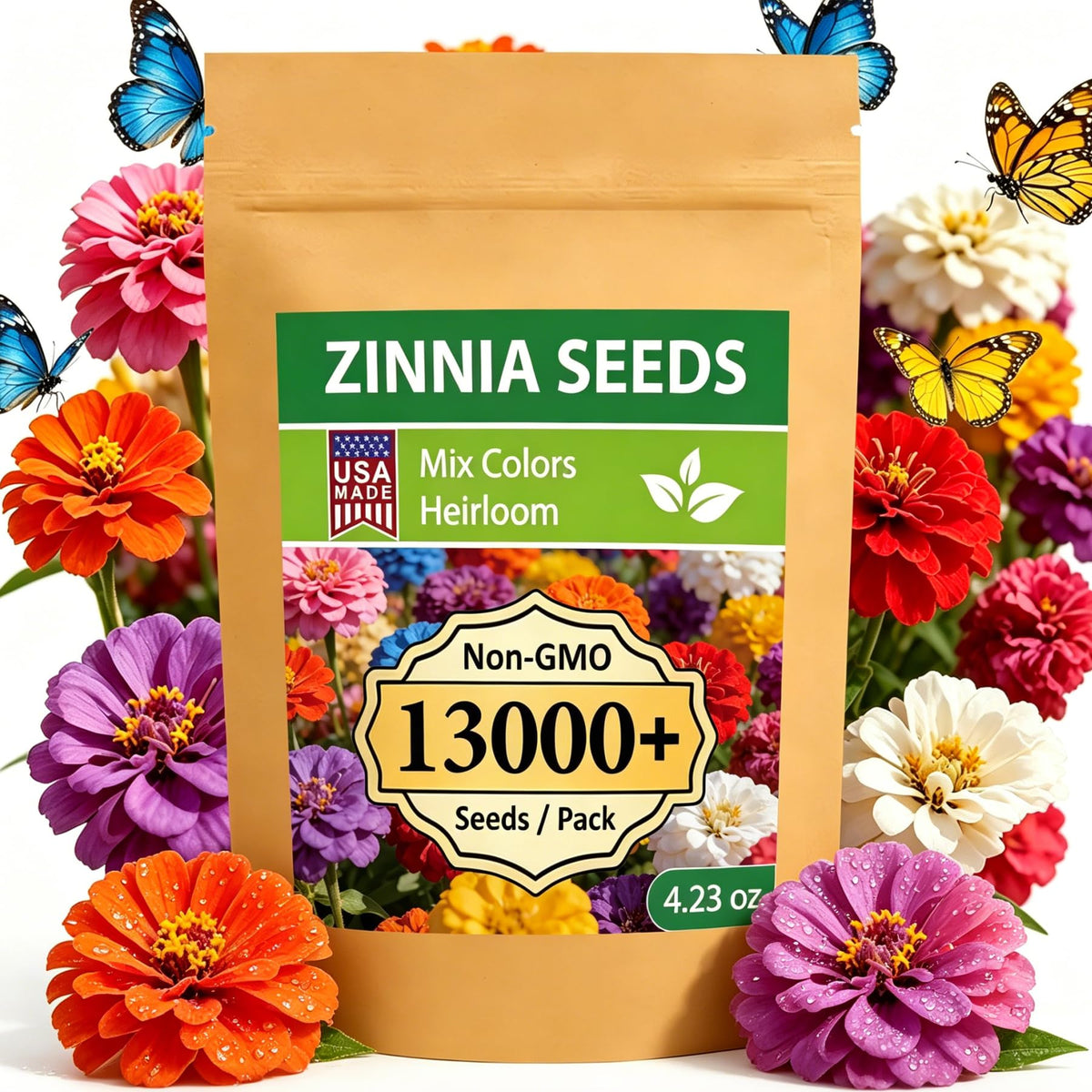 LUOJIBIE embalaje frontal mostrando cantidad grande y beneficios para jardinería