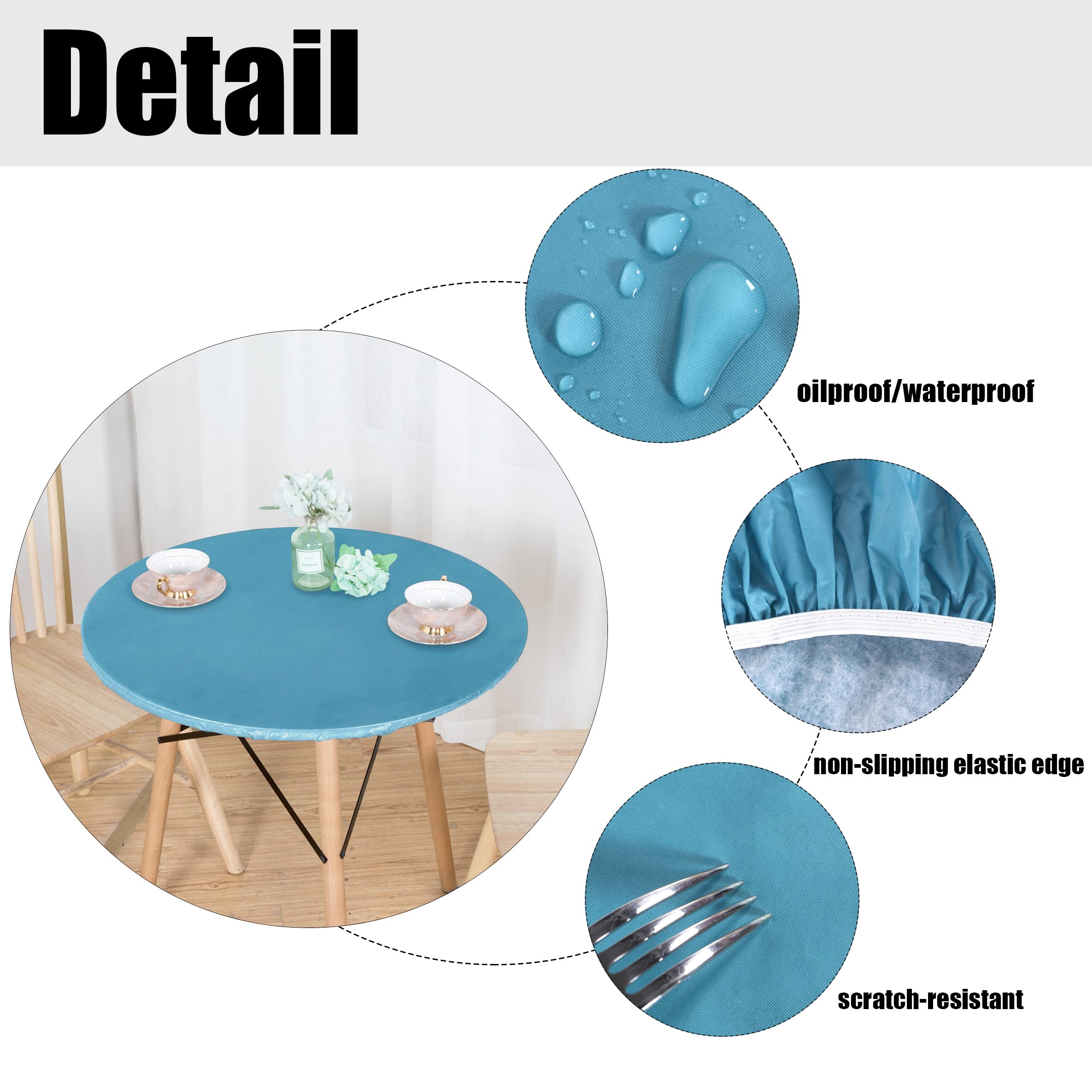 LUSHVIDA mantel puesto en mesa exterior resistente al viento y derrames