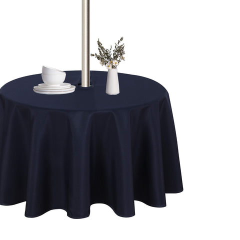 LUSHVIDA mantel frontal azul marino mostrando ajuste perfecto y protección