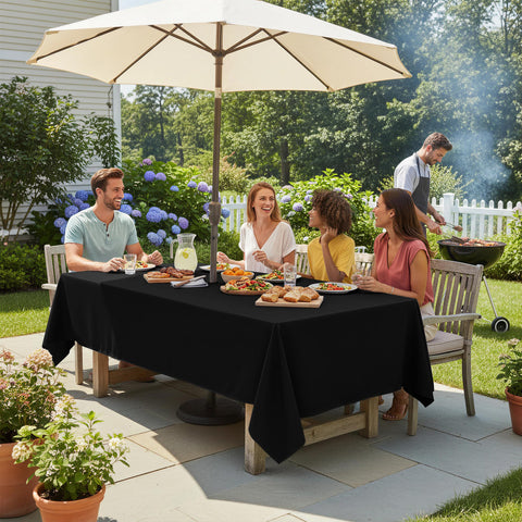 LUSHVIDA mantel instalado con paraguas, mantenimiento de sombra y estilo