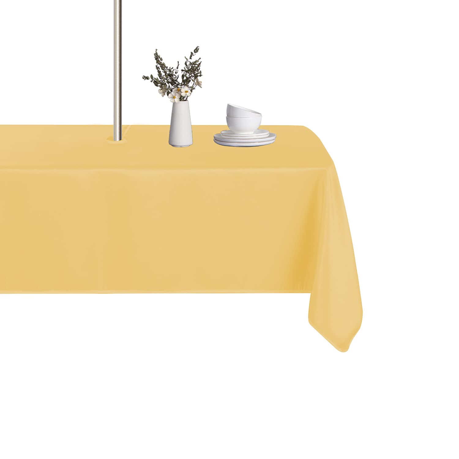 LUSHVIDA mantel frontal mostrando el color amarillo y ajuste elegante