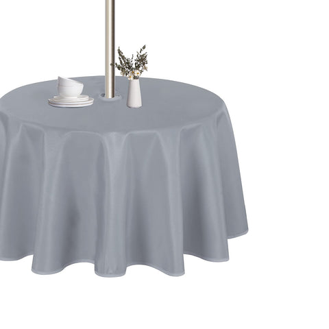 LUSHVIDA mantel redondo frontal mostrando ajuste y acabado elegante