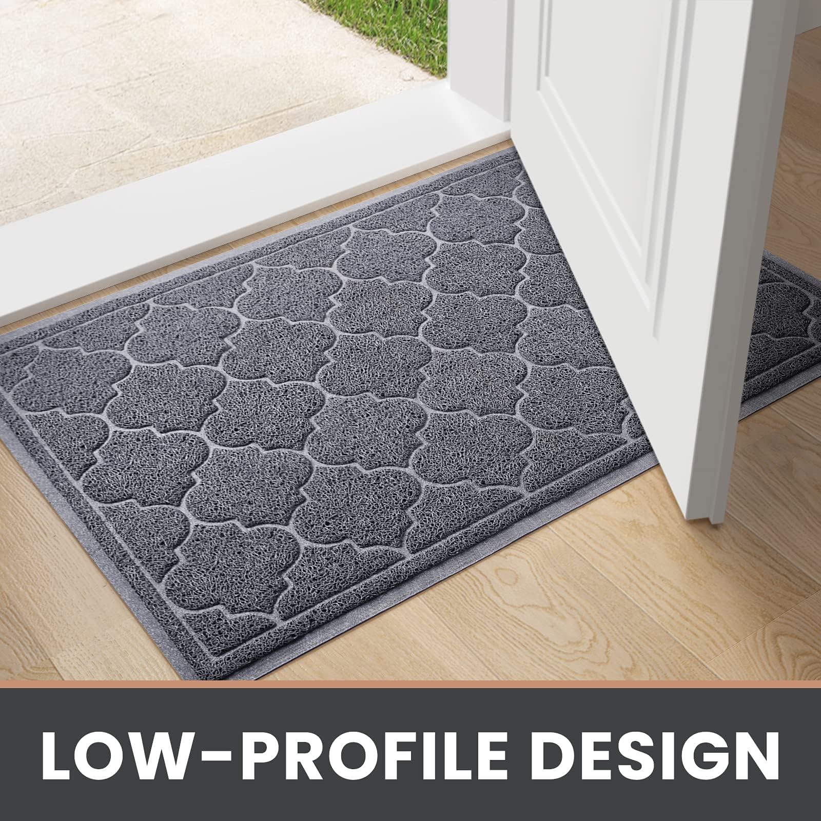 LuxStep junto a puerta para comparar tamaño 24x36, cubre entradas amplias