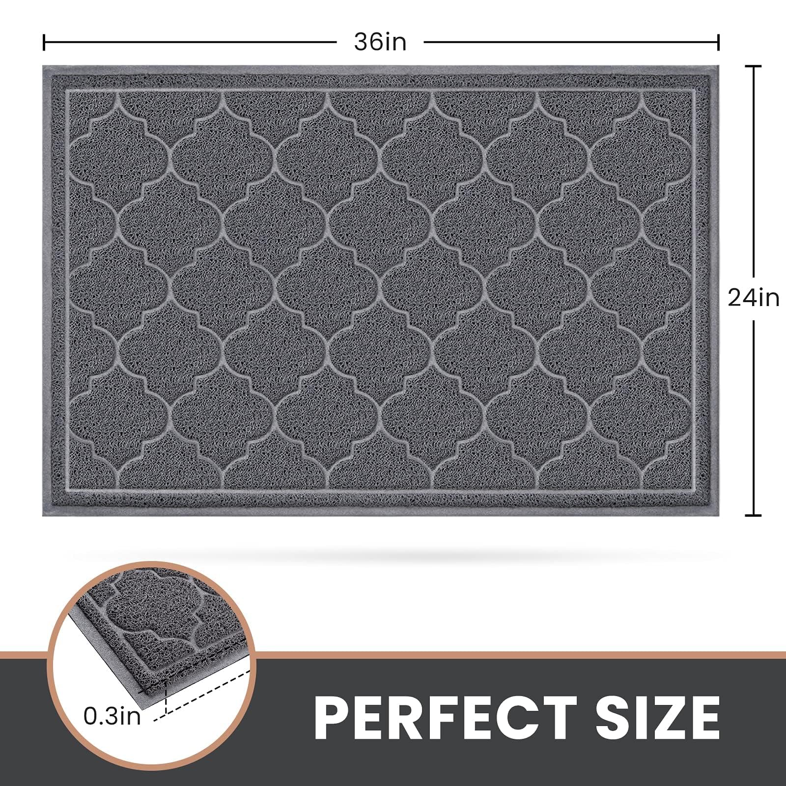 LuxStep detalle de textura superior atrapando suciedad, elimina partículas