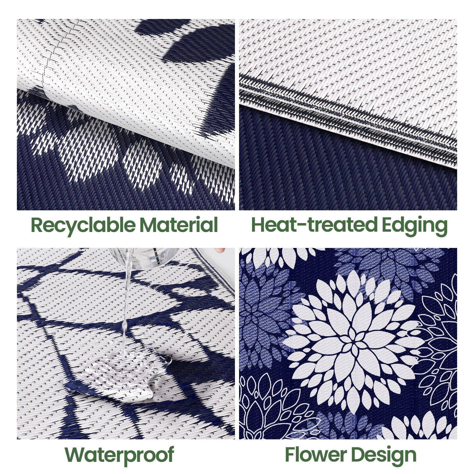 LuxStep alfombra en uso sobre patio creando zona de descanso cómoda y resistente