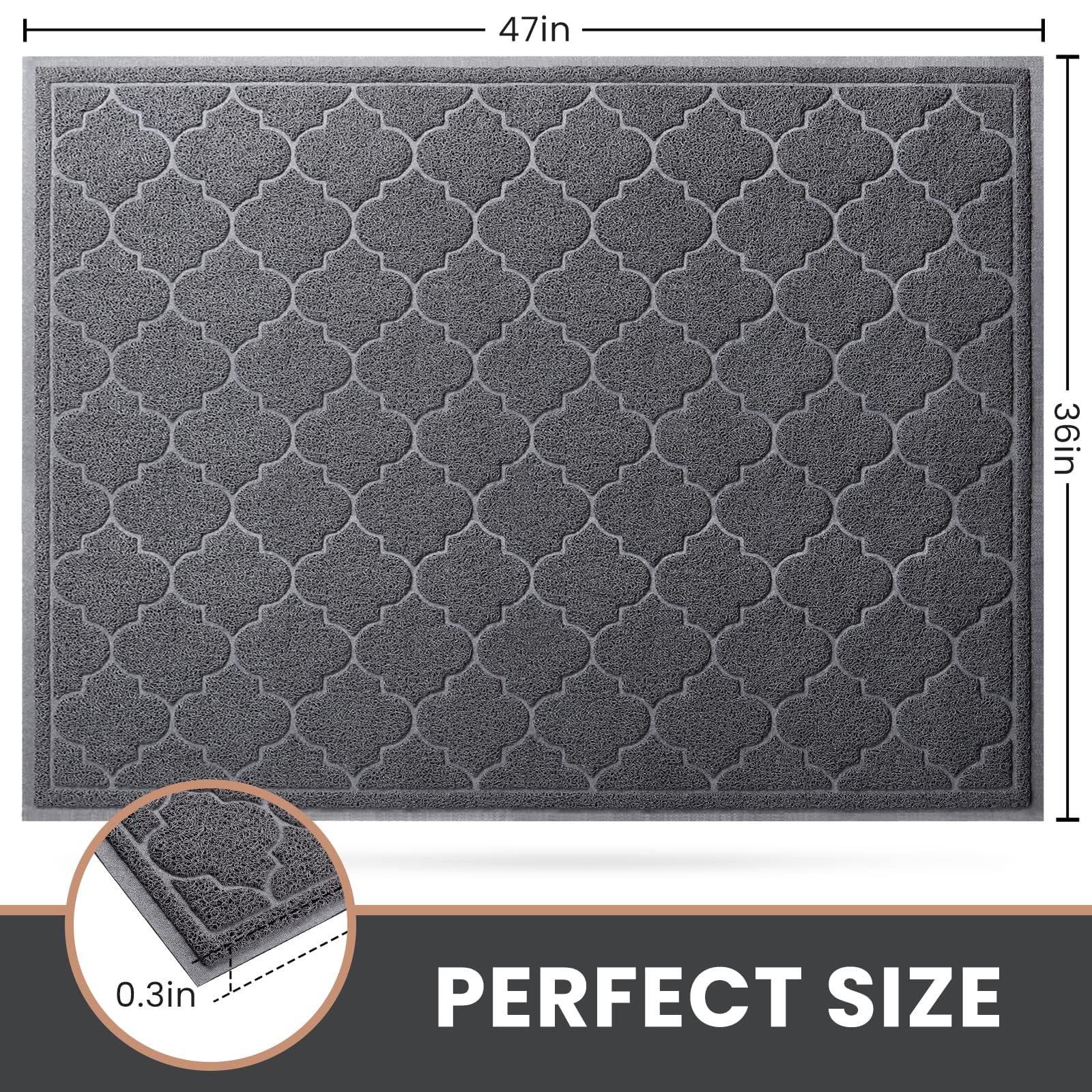 LuxStep primer plano de textura que raspa suciedad y atrapa humedad