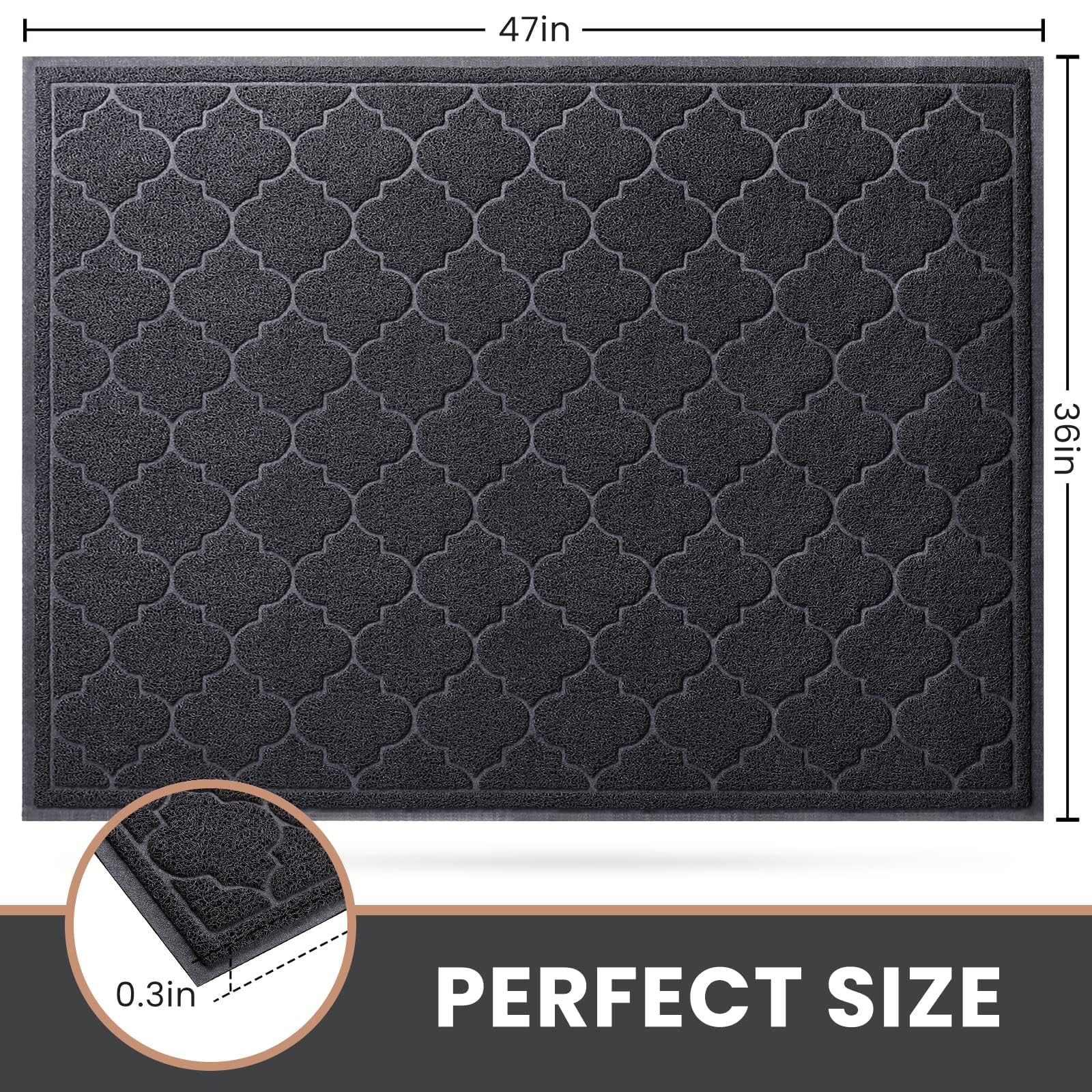 LuxStep detalle de textura superior atrapando suciedad y humedad eficazmente