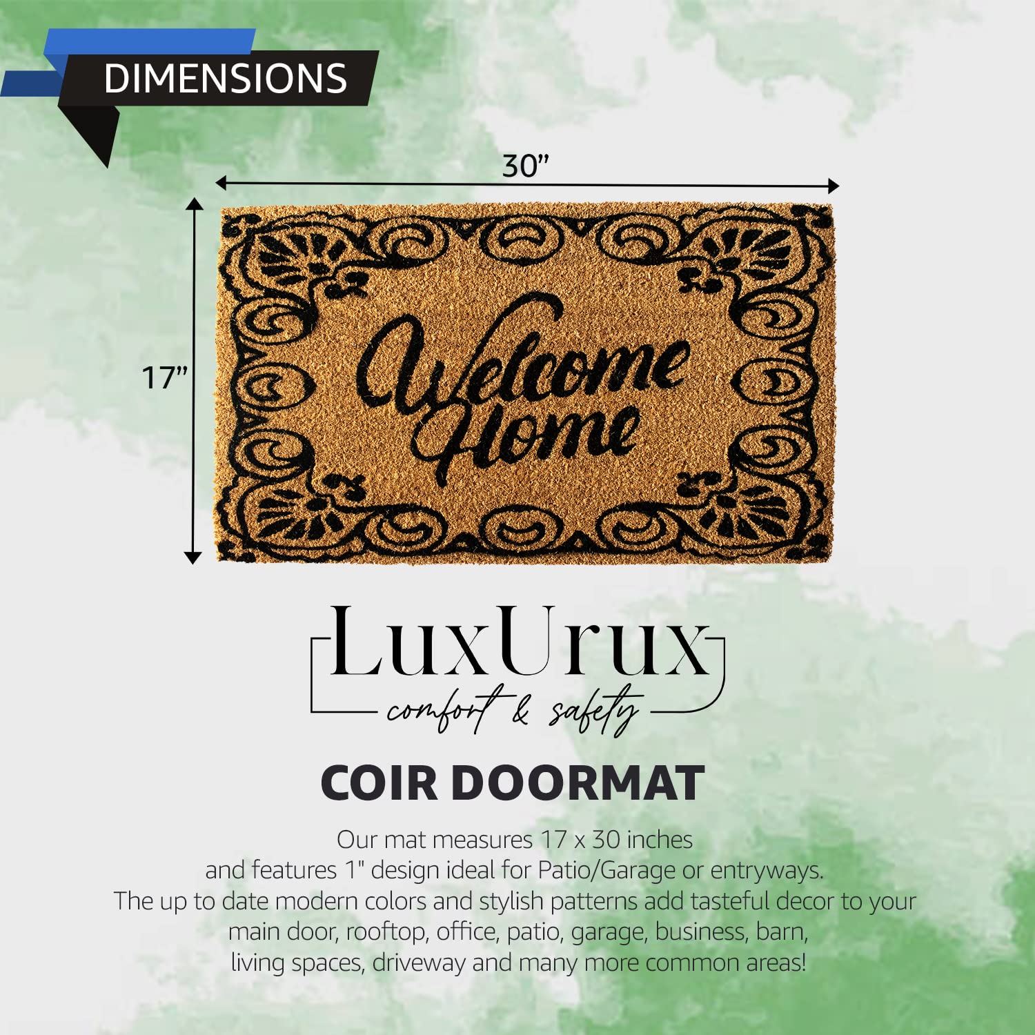 LuxUrux primer plano fibras de coco con textura para raspar suciedad