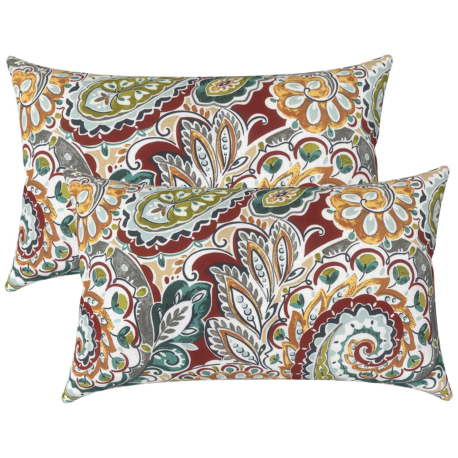 LVTXIII cojín frontal paisley chilli que realza exteriores y confort