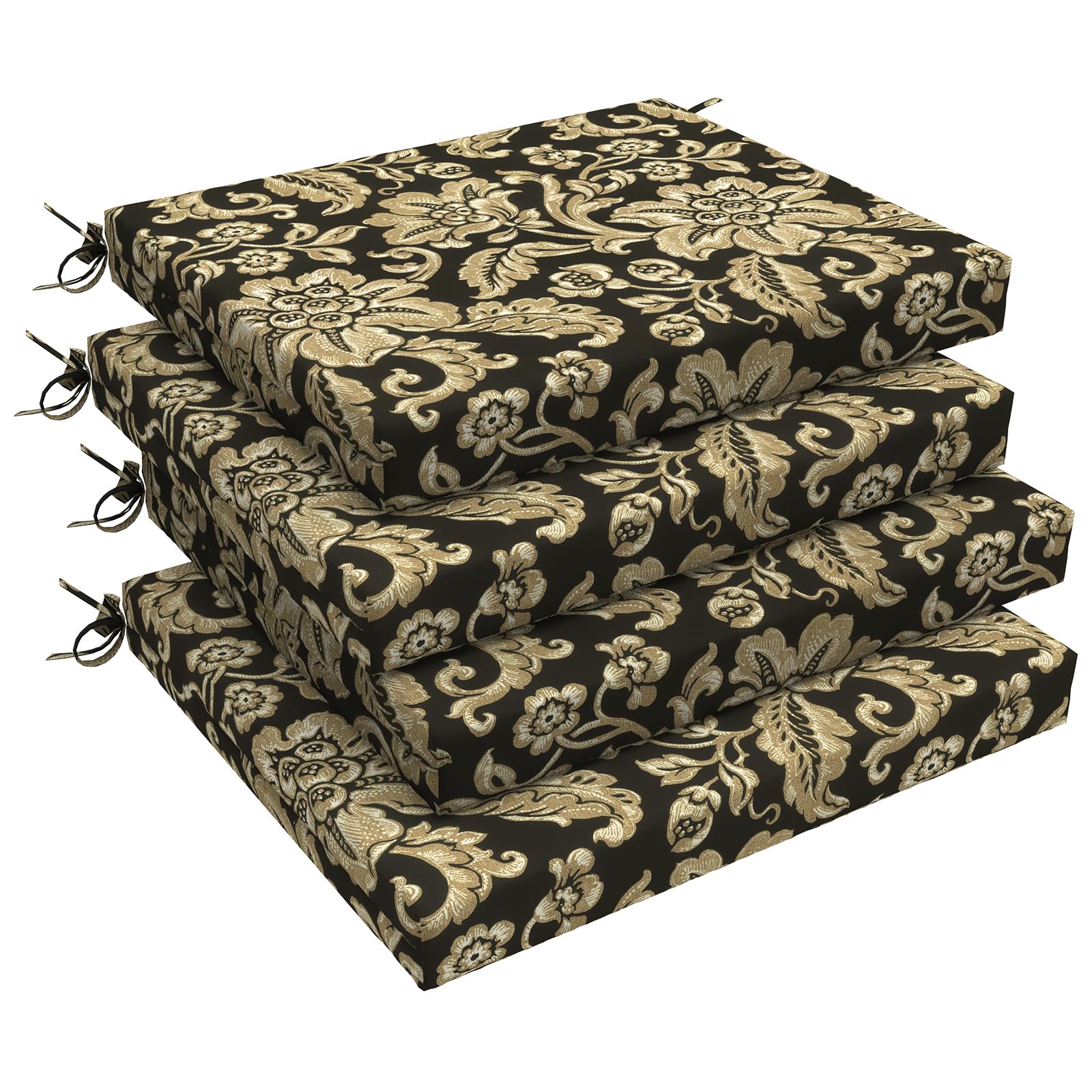 LVTXIII cojines frontal pack de cuatro con estilo Jacobean Black y confort