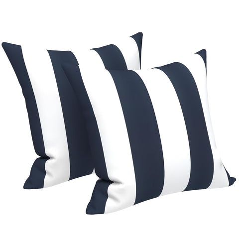 LVTXIII vista frontal del cojín Cabana Navy con diseño elegante y duradero