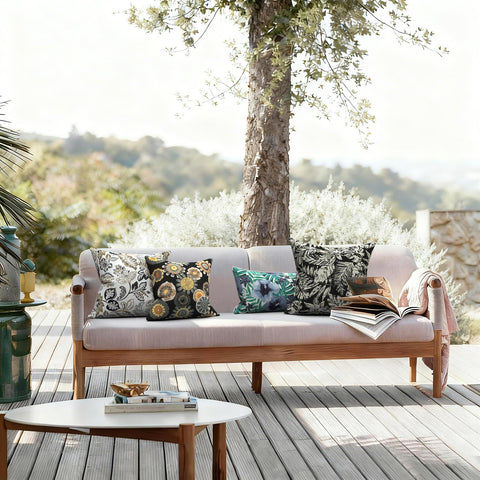 LVTXIII fundas en jardín combinando con muebles y durabilidad al sol
