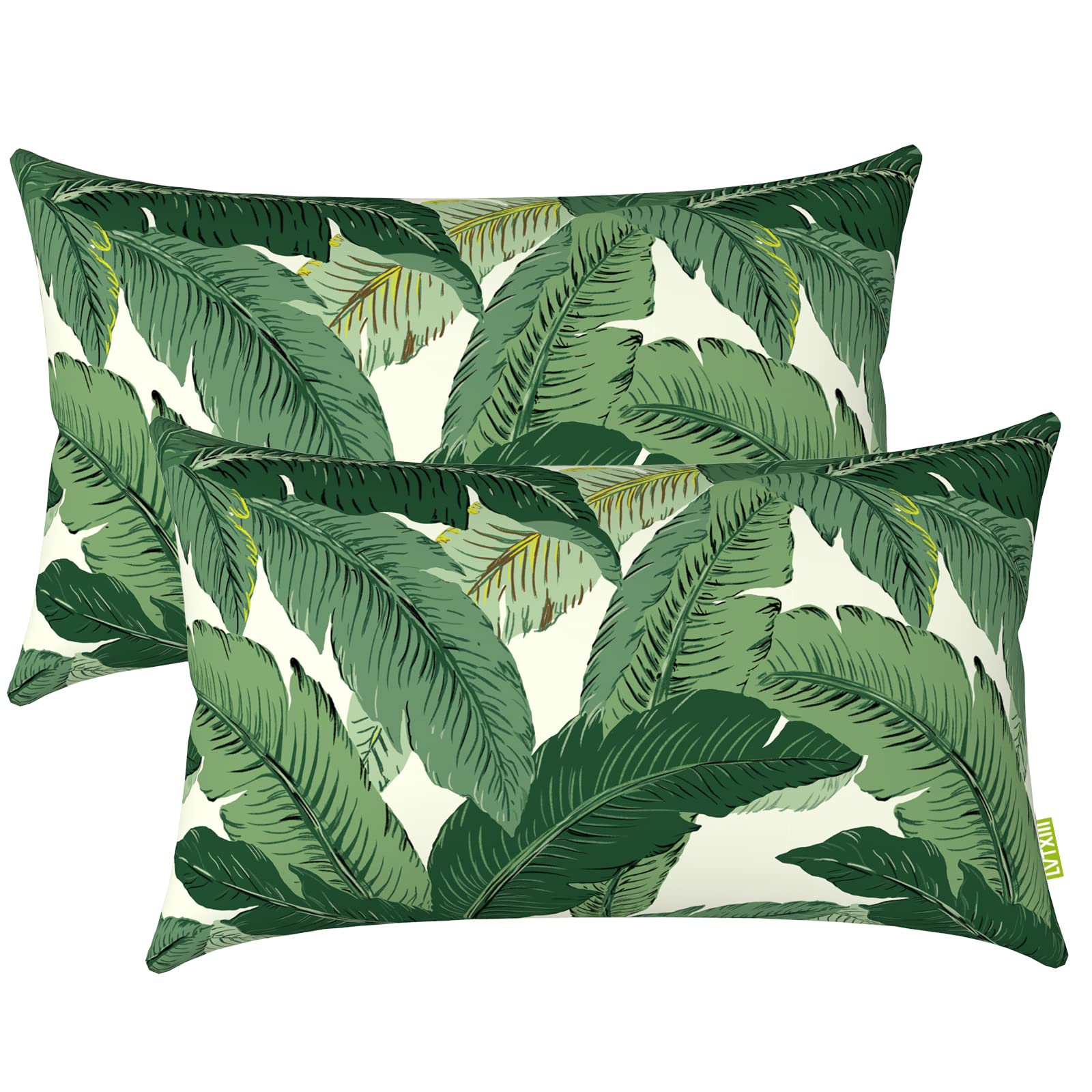 LVTXIII funda frontal Swaying Palms verde mostrando diseño y color duradero