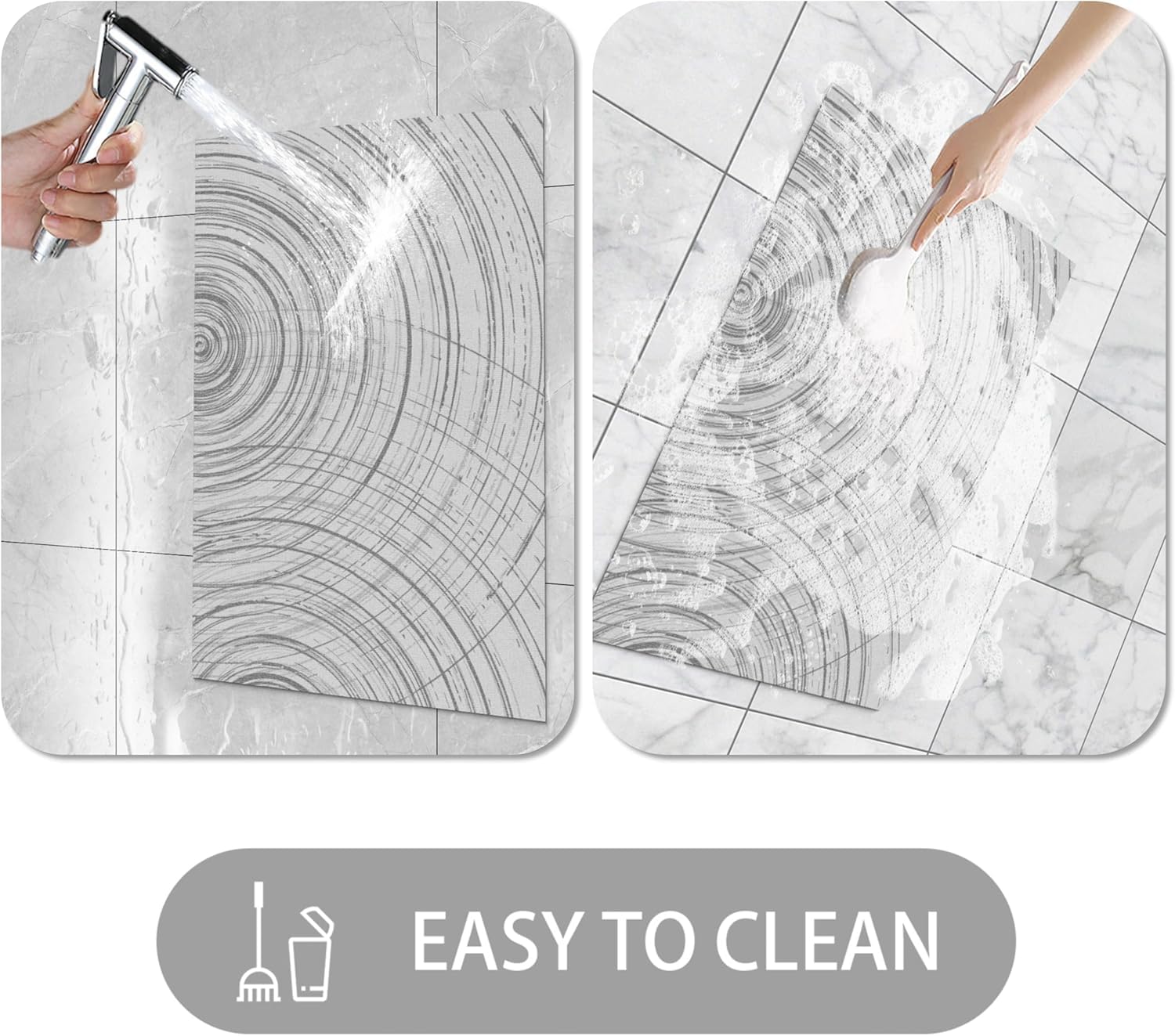 LYGLIGH felpudo en cocina absorbiendo líquido y suciedad