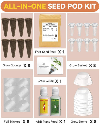 LYKOCLEAN primer plano de semillas heirloom, garantía de alta germinación