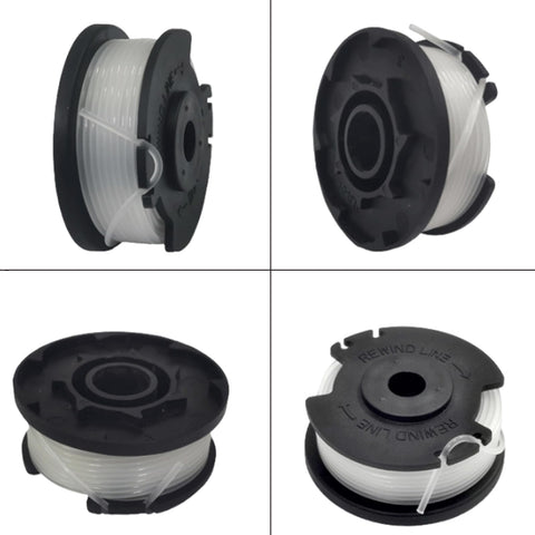 Lyshujli carrete instalado en desbrozadora Hyper Tough 20V para corte efectivo