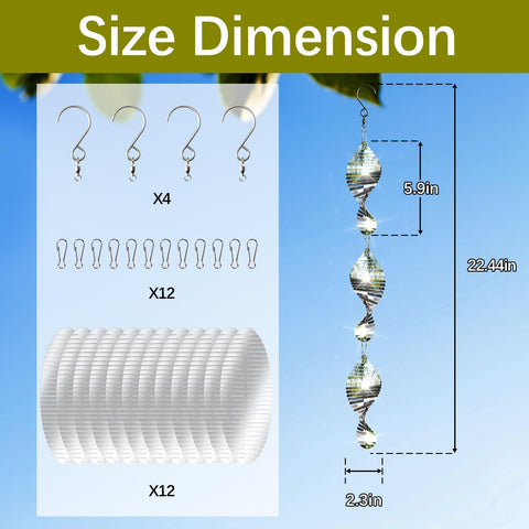 LIZOIDZSM primer plano del acabado espejo 3D que maximiza destellos contra aves