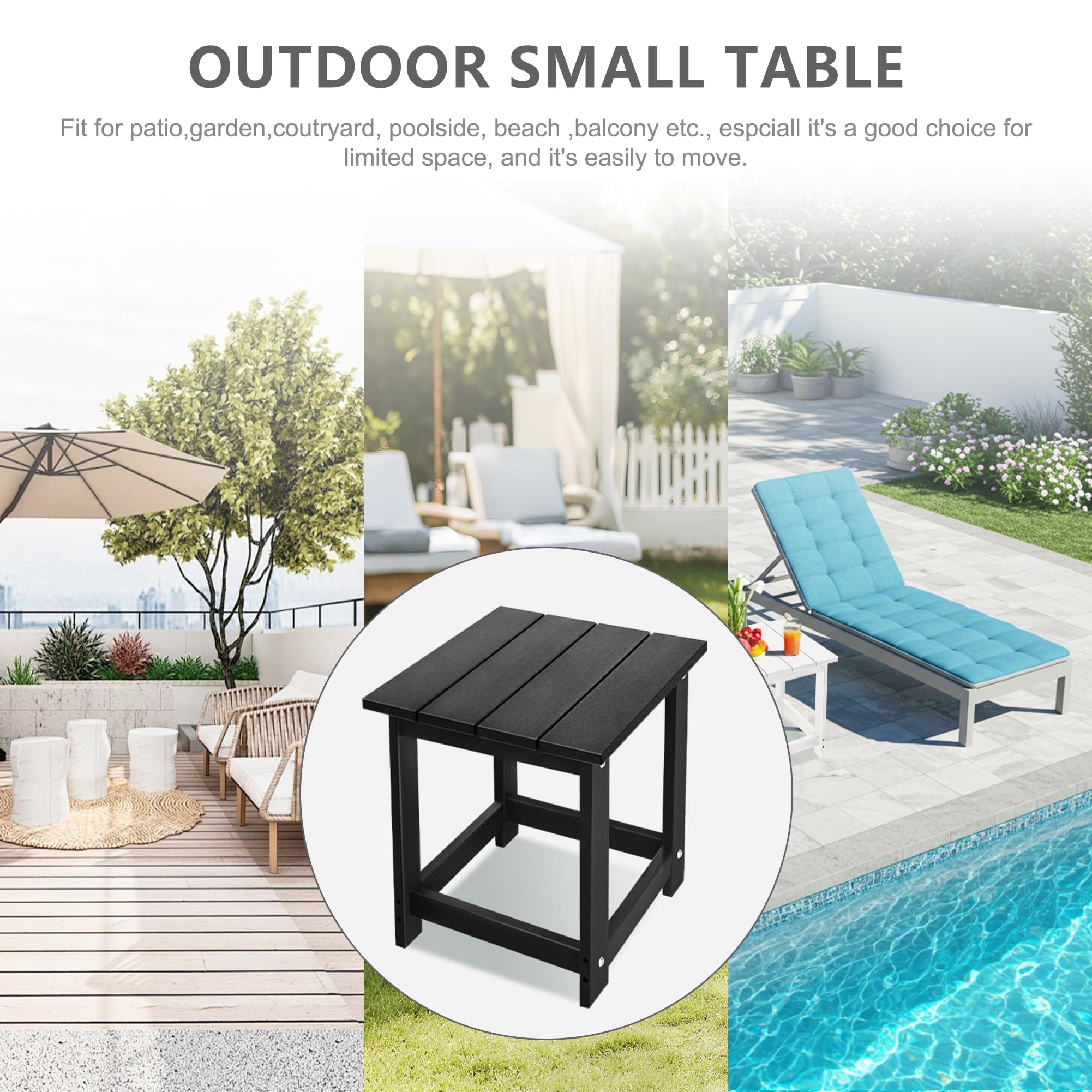 LZRS mesa en entorno de piscina resistente a la intemperie