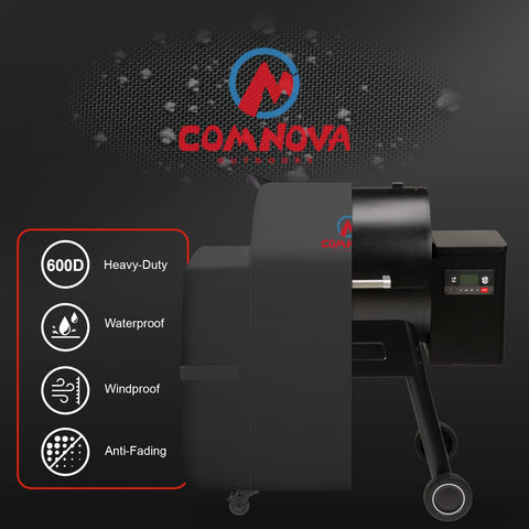M COMNOVA OUTDOORS funda instalada en asador muestra protección completa