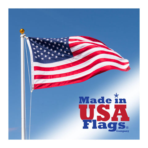 Made in USA Flags vista frontal 4x6 con colores vivos y diseño nítido