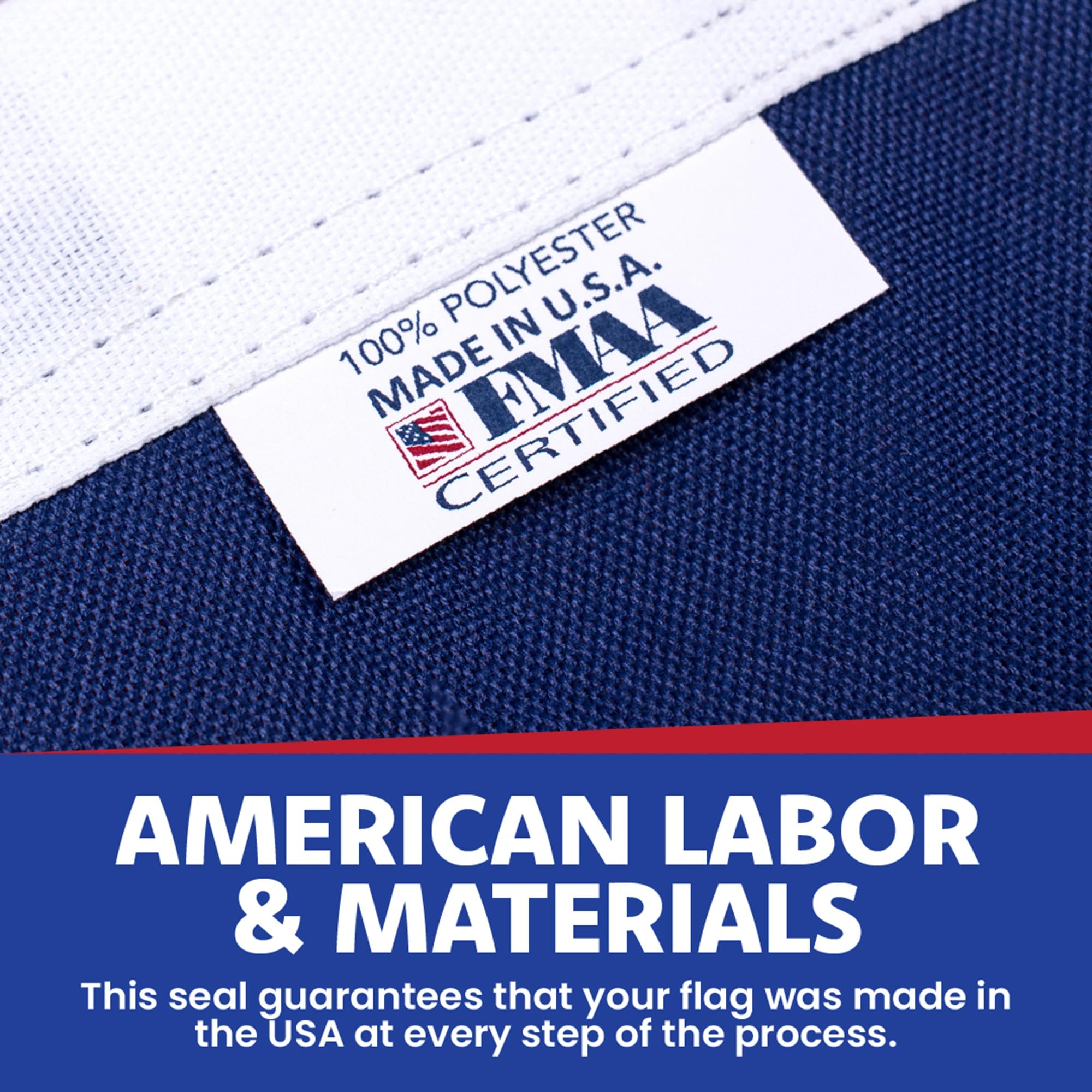 Made in USA Flags bordado denso de estrellas con acabado resistente