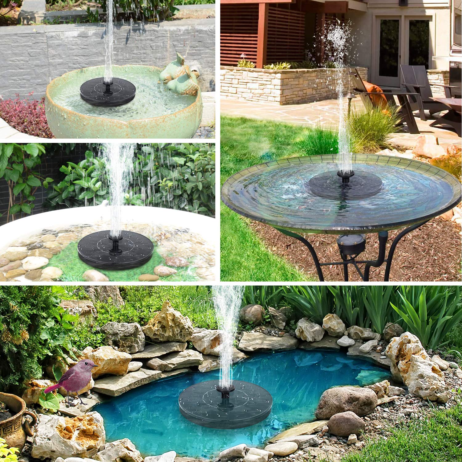 Mademax fuente en jardín realzando paisaje y sonido relajante del agua