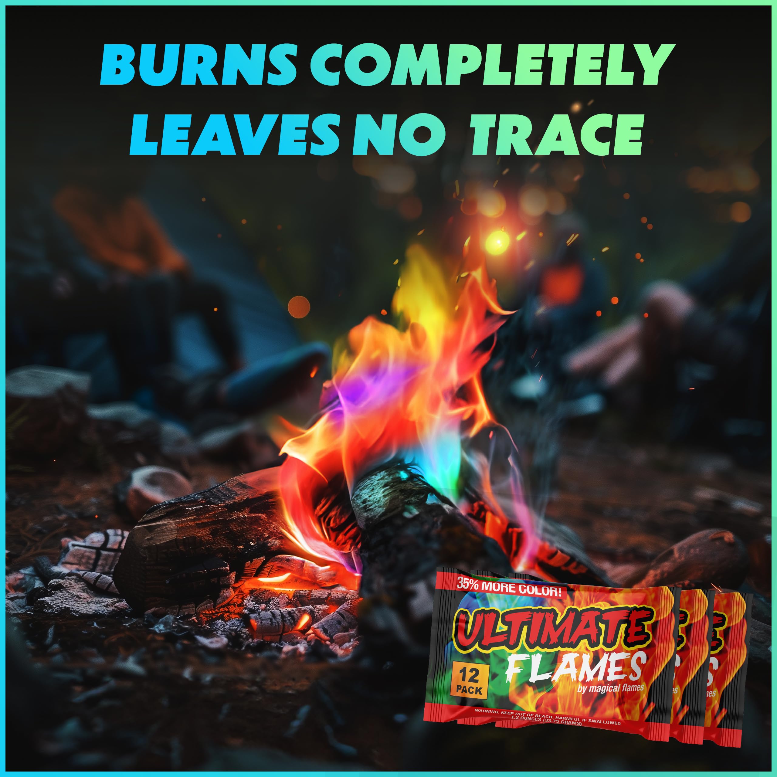 Magical Flames detalle de empaque con instrucciones claras