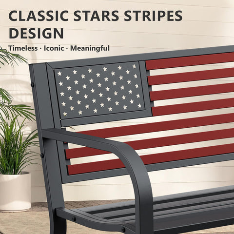 MAKE CHANGES respaldo calado Stars and Stripes como acento visual