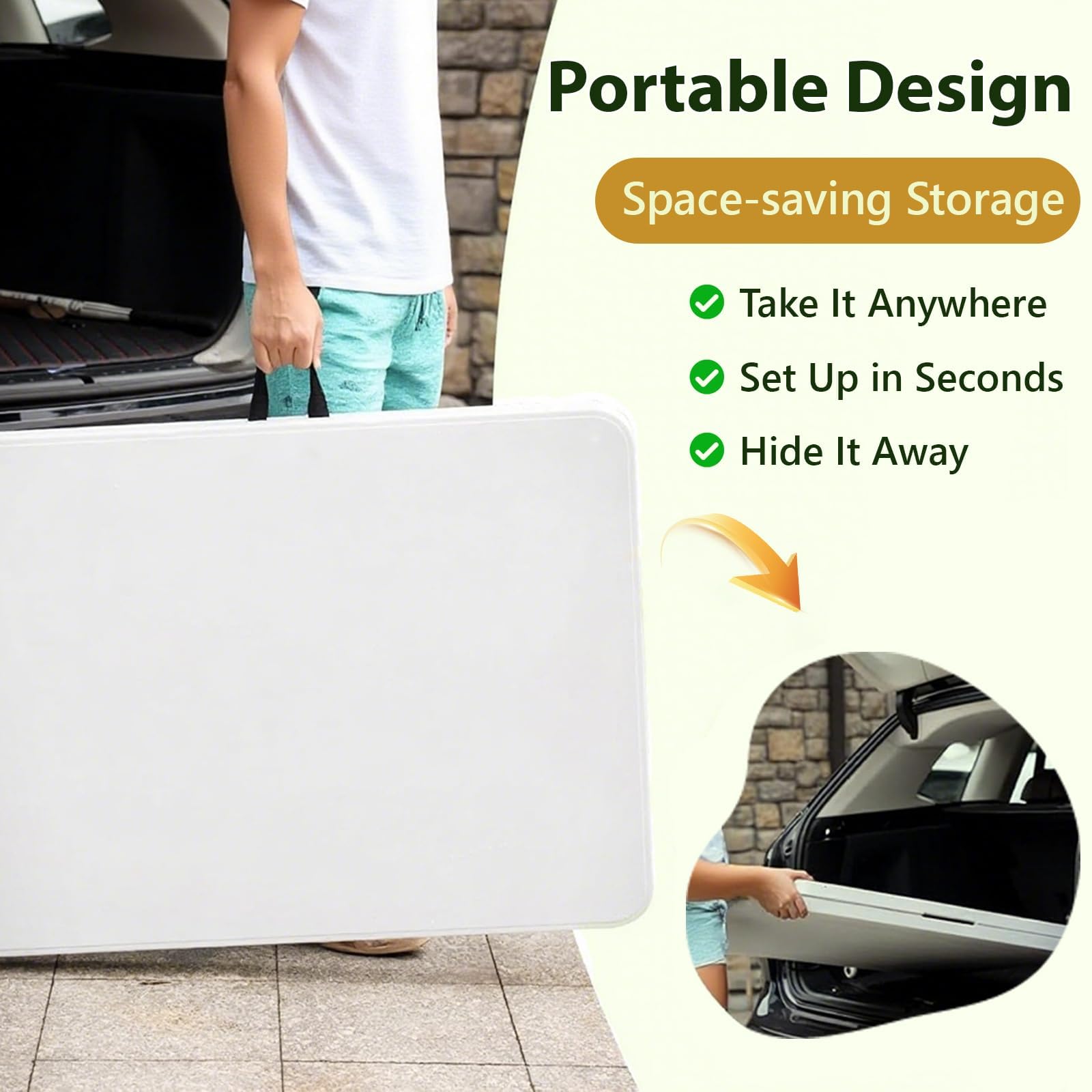 MAKE CHANGES comparación de tamaño con silla, seating para 6–8 personas