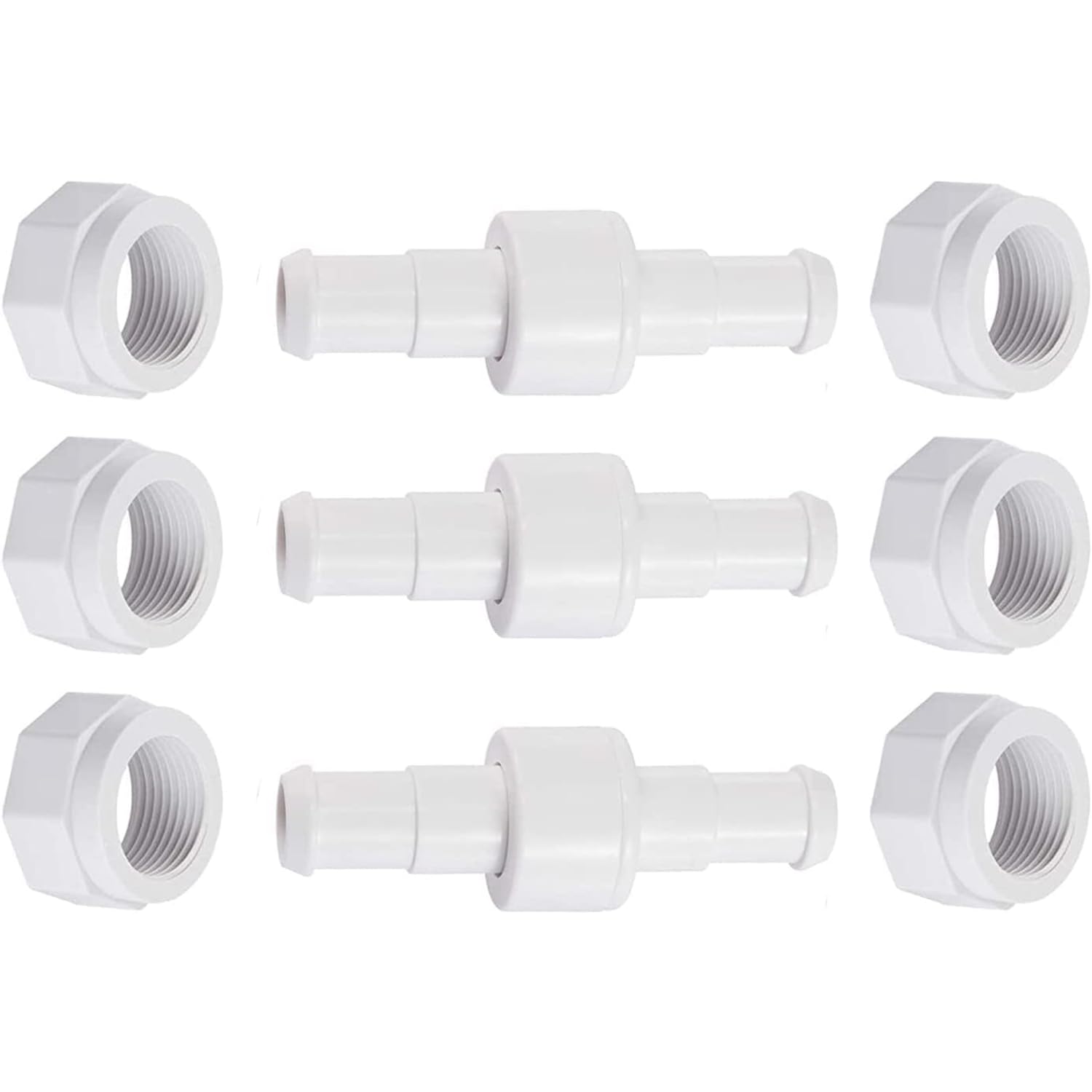 MAKHOON vista frontal del D20 hose swivel en su empaque, repuesto fácil de instalar
