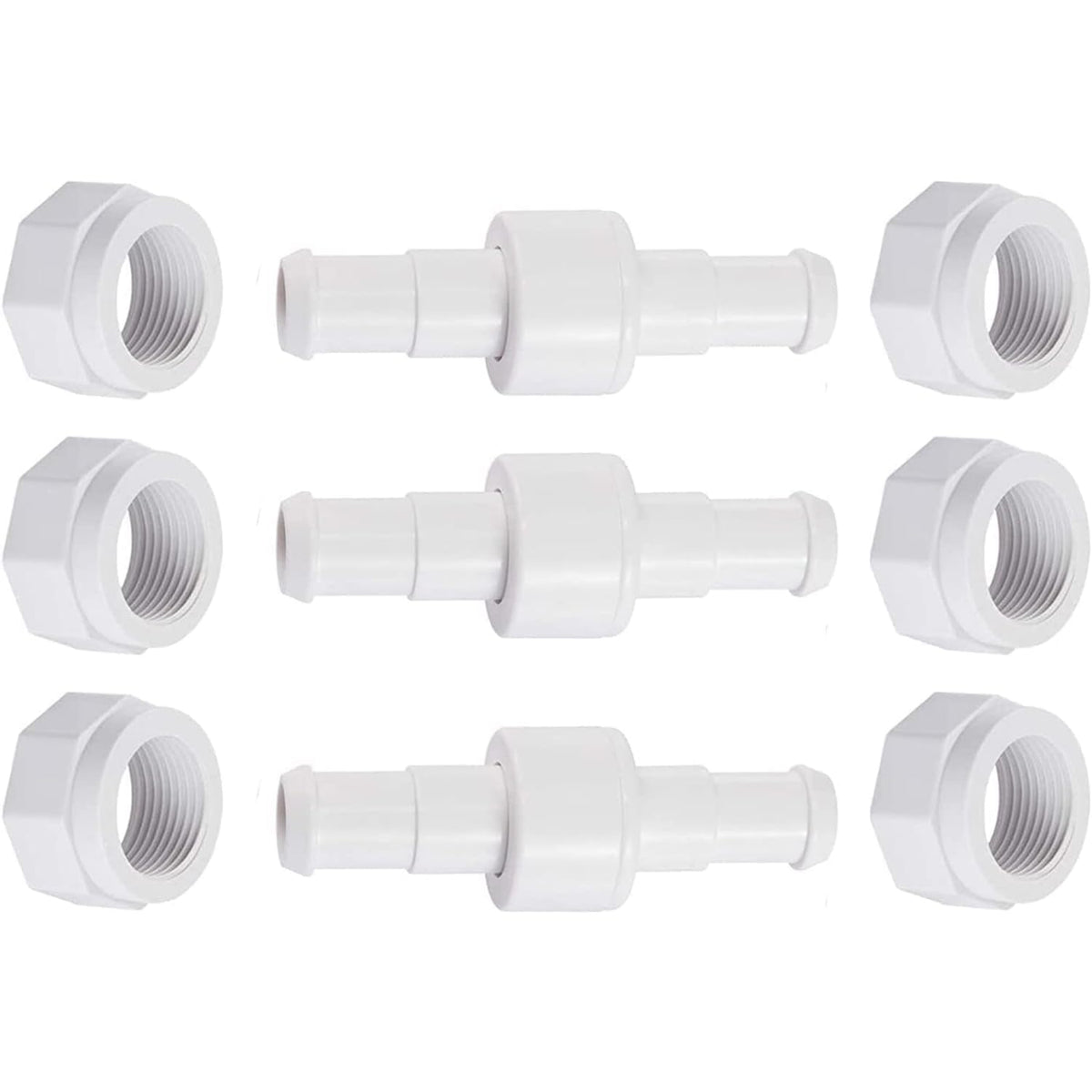 MAKHOON vista frontal del D20 hose swivel en su empaque, repuesto fácil de instalar