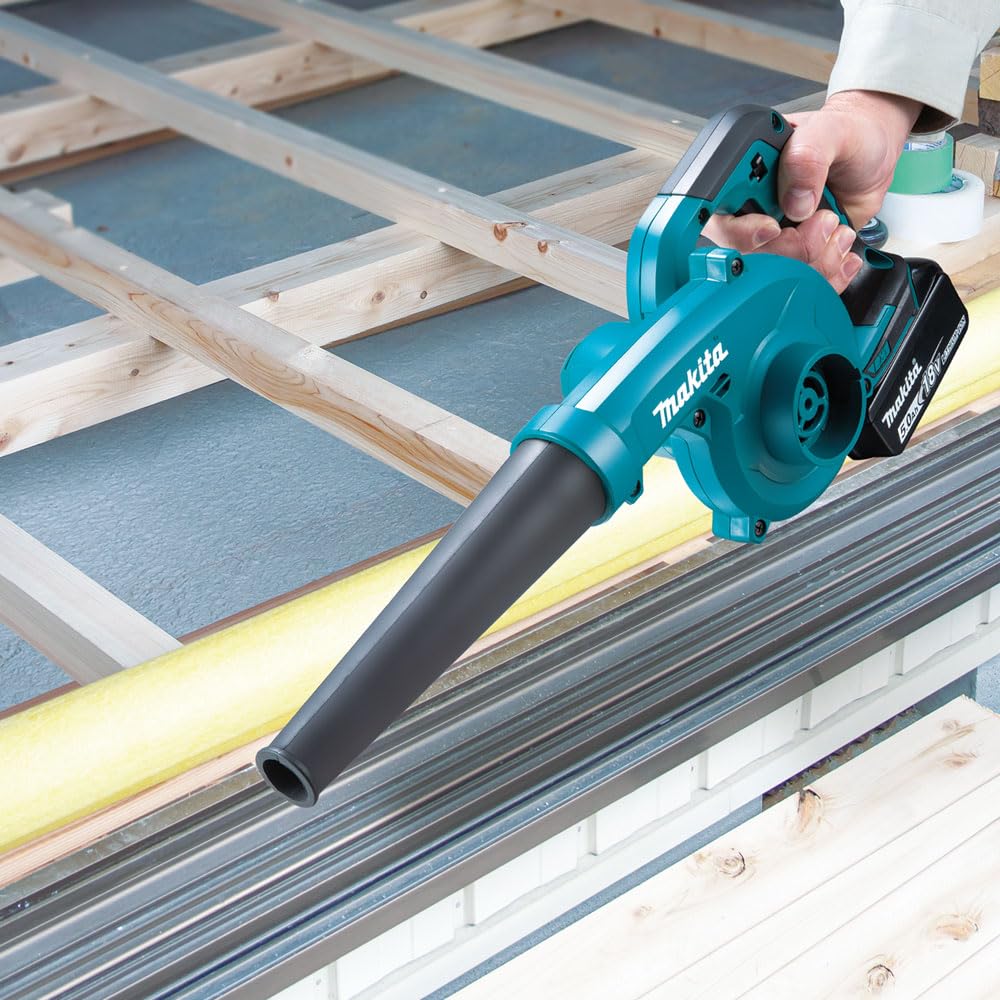 Makita DUB185Z etiqueta técnica con especificaciones claras